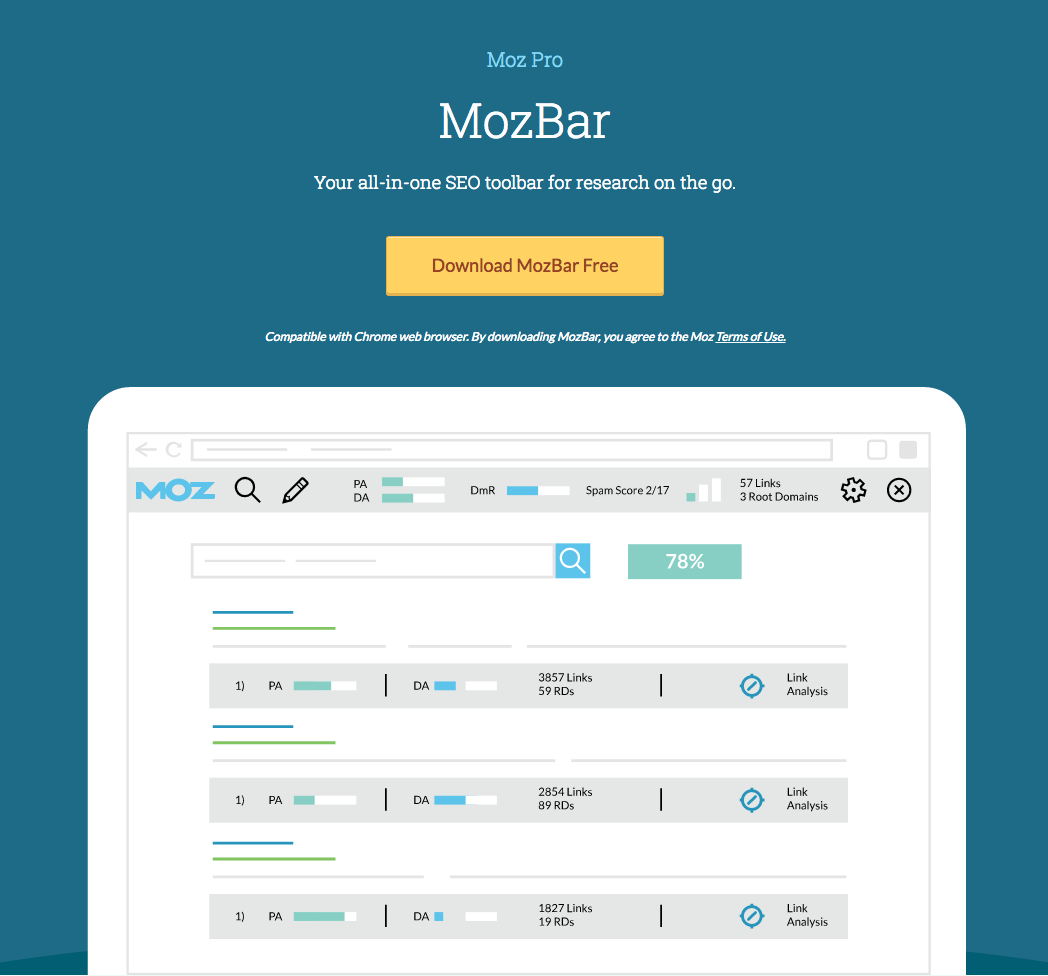 MozBar Free Download Browser Extension