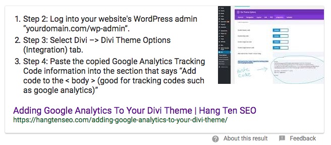 List Snippets | Google's Featured Snippet | Position 0
