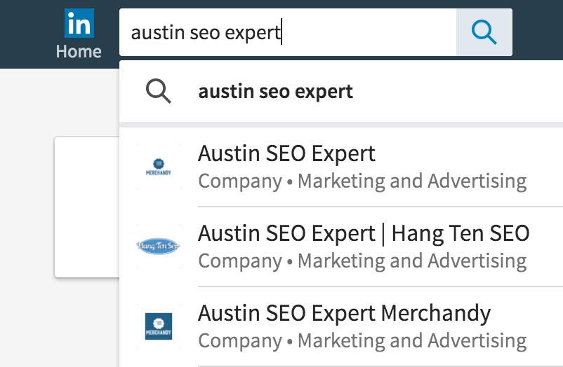 LinkedIn Search - Austin SEO Expert 2018
