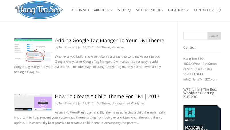 Divi Theme Category Page With Smaller Images