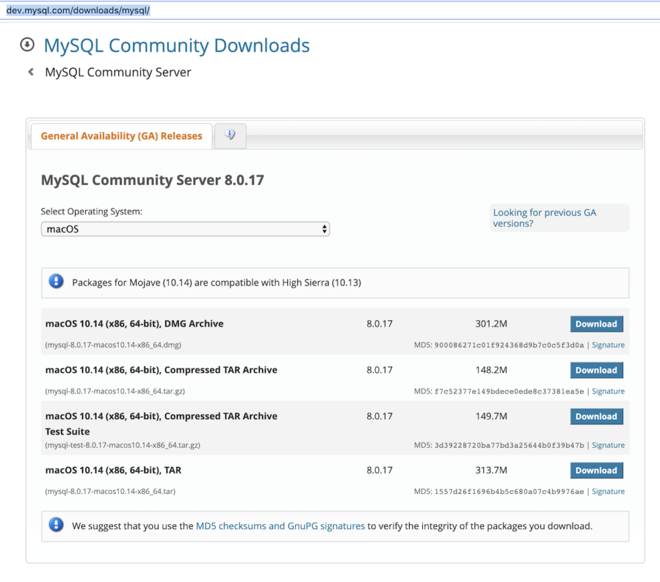 mysql community edition download